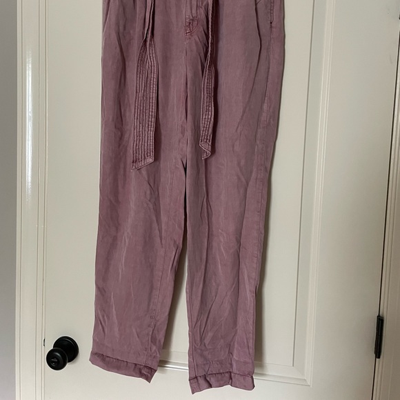 American Eagle Outfitters pink paper bag, high waist, wide leg pants - Picture 3 of 13